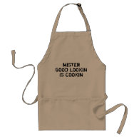 Funny BBQ apron for men | Mr good lookin is cookin