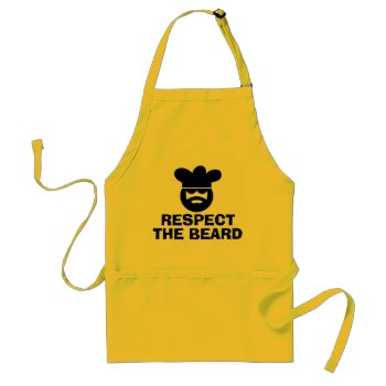 Funny Bbq Apron For Men | Respect The Beard by cookinggifts at Zazzle