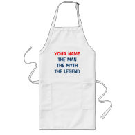 Funny BBQ apron for men | The man myth legend