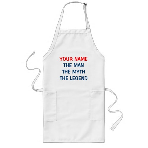 Funny BBQ apron for men  The man myth legend
