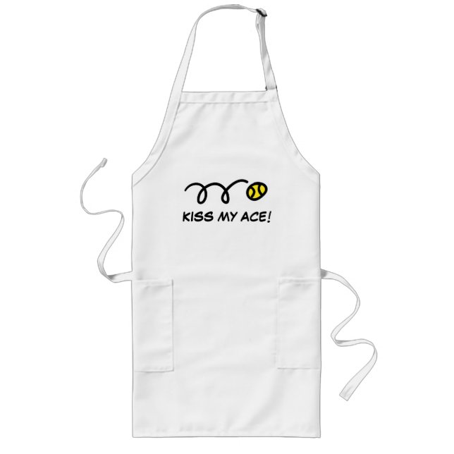 Funny BBQ apron for tennis players | Kiss my ace (Front)