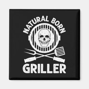 Funny Bbq Art For Men Women Grilling Meat Smoking Magnet