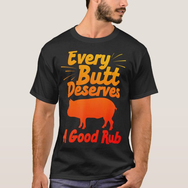 Funny Bbq Art For Men Women Grilling Meat Smoking  T-Shirt (Front)