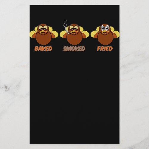 Funny BBQ Baked Smoked Fried Turkey Flyer