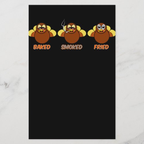 Funny BBQ Baked Smoked Fried Turkey Flyer