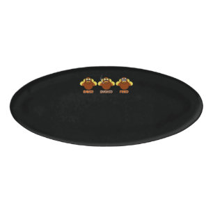 Funny BBQ Baked Smoked Fried Turkey Name Tag