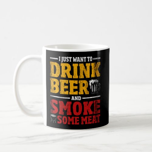 Funny Bbq Chef Beer Smoked Meat Lover Gift Grillin Coffee Mug