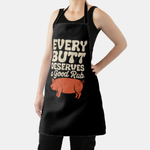 Funny BBQ Chef Every Butt Deserves A Good Rub      Apron