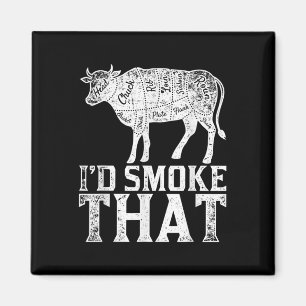 Funny Bbq Chef Grilling Smoked Steak Lover Gift Ba Magnet
