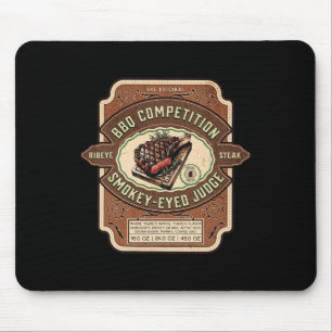 Funny Bbq Competition Judge Rib Eye Steak Rbecue J Mouse Pad