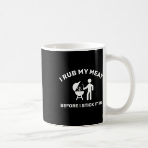 Funny Bbq Dad Chef I Rub My Meat Coffee Mug