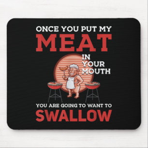 Funny Bbq Design! For Fans Of Smoking, Grilling An Mouse Pad