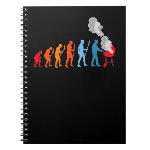 Funny BBQ Evolution Barbecue Grill Meat Grilling Notebook