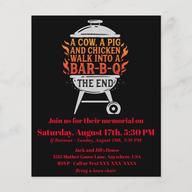 Funny BBQ Flyer (Front)