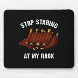Funny Bbq Gift For Men Women Grill Stop Staring At Mouse Pad