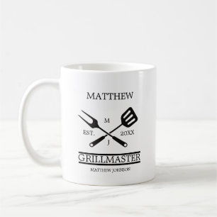 Funny BBQ Grill Master Personalized Barbecue Best Coffee Mug