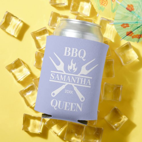 Funny BBQ Grill Master Personalized Barbecue Queen Can Cooler