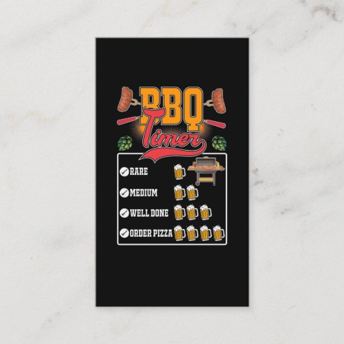 Funny BBQ Griller Meat Lover Barbecue Grilling Business Card