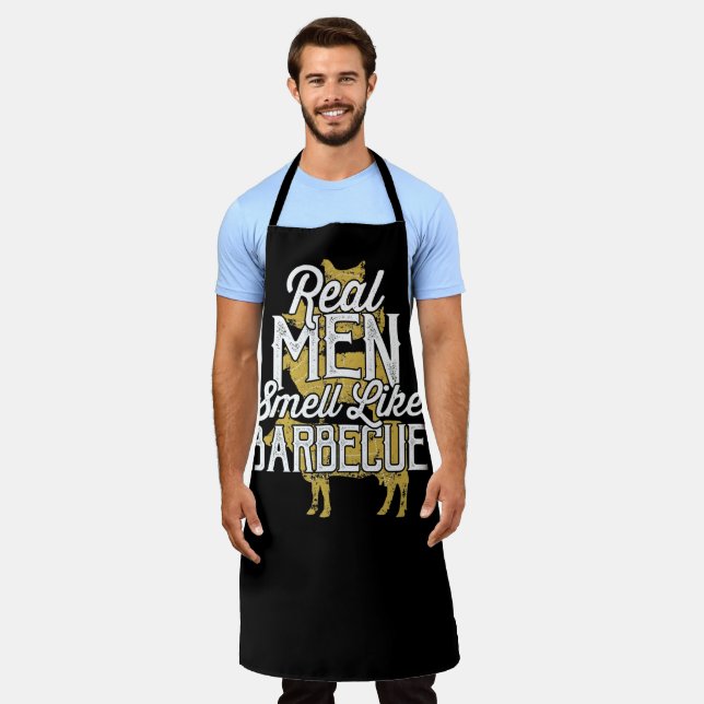 Funny BBQ Grilling Gift Apron (Worn)