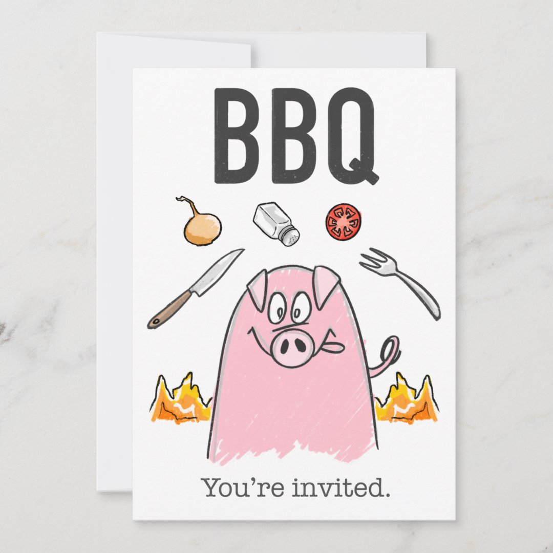 Funny BBQ Invitation Zazzle