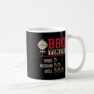 Funny Bbq Meat Cooking Timer Beer Grill Chef Rbecu Coffee Mug