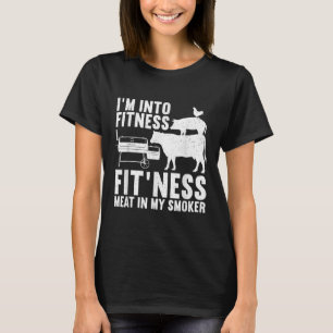 Funny Bbq Meat Smoking Art For Men Women Barbeque T-Shirt