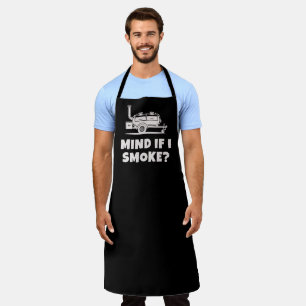 Funny BBQ Mind If I Smoke Apron