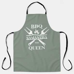 Funny BBQ Personalized Barbecue Queen Apron
