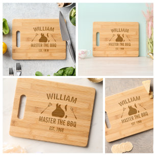 Funny BBQ Personalized Kitchen Engraved Cutting Board