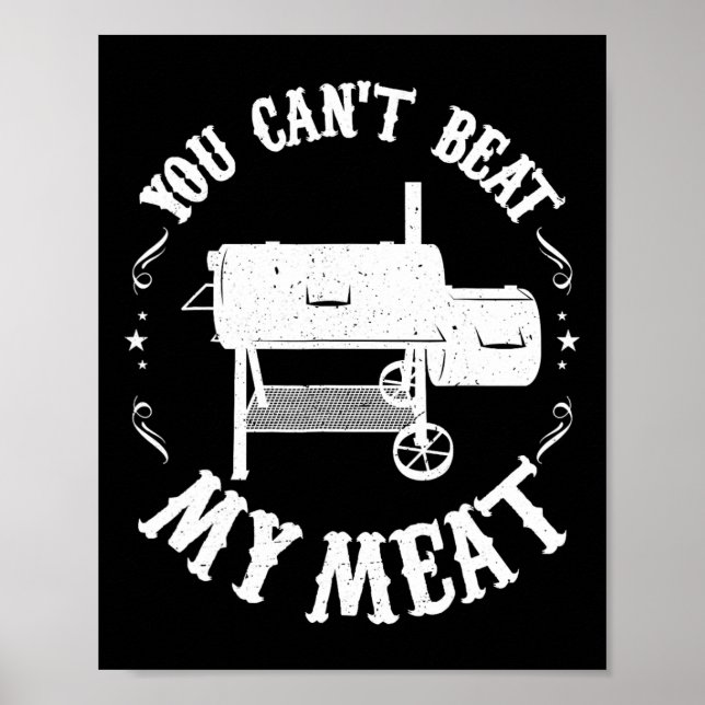 Funny Bbq Pit Reverse Flow Smoker Accessory Dad Gr Poster (Front)