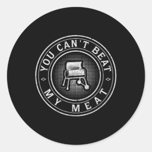 Funny Bbq Pit Reverse Flow Smoker Accessory Grill  Classic Round Sticker