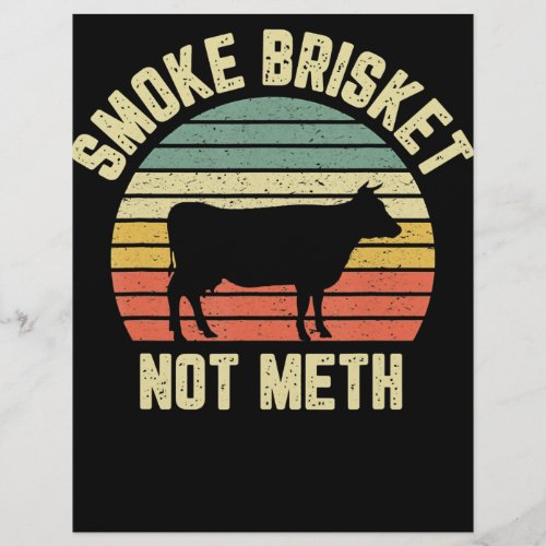 Funny Bbq  Smoke Brisket Not Novelty Grilling Flyer