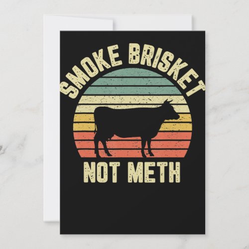 Funny Bbq  Smoke Brisket Not Novelty Grilling Holiday Card