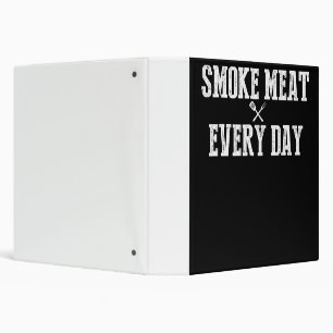 Funny Bbq Smoker Accessory Pitmaster Dad Grilling 3 Ring Binder