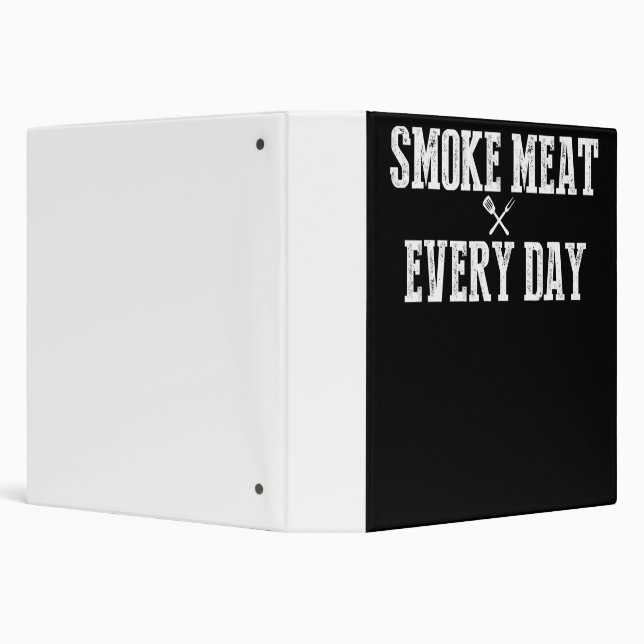 Funny Bbq Smoker Accessory Pitmaster Dad Grilling 3 Ring Binder (Background)