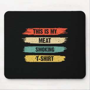 Funny Bbq Smoker Lover Retro Vintage This Is My Me Mouse Pad