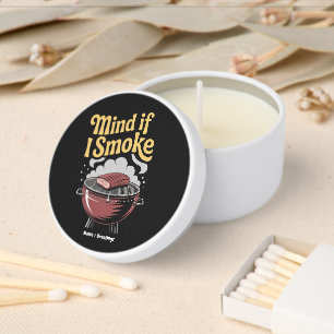 Funny BBQ Smoker "Mind If I Smoke?" Grilling  Mini Candle Favors