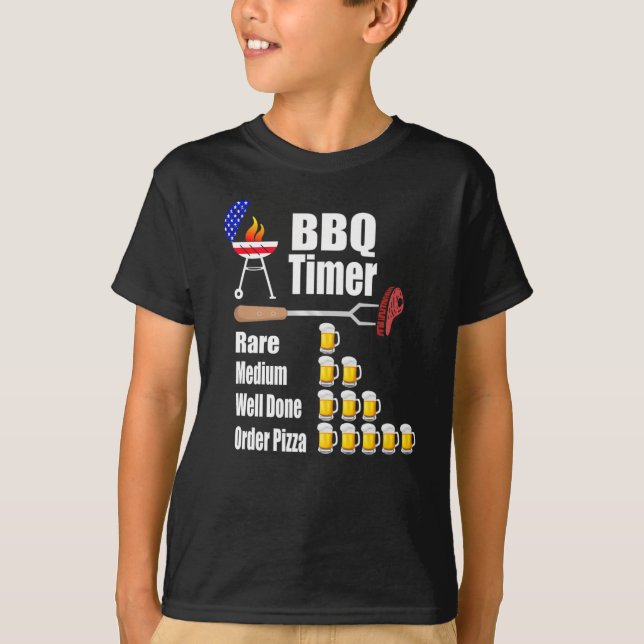 Funny Bbq Timer - Barbecue Grill Grilling Gift  T-Shirt (Front)