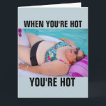 FUNNY BBW BIG GIRL BATHING BEAUTY BIRTHDAY CARD<br><div class="desc">HAPPY BIRTHDAY HOT STUFF!</div>