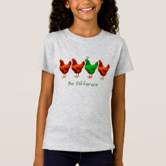 Funny Be Different Green Martian Alien Chicken T-Shirt