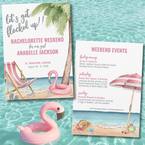 Funny Beach Bachelorette Party Weekend Invitation