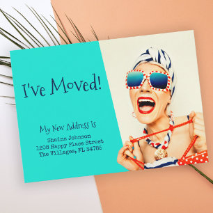 Funny Beach Lady I've Moved Announcement