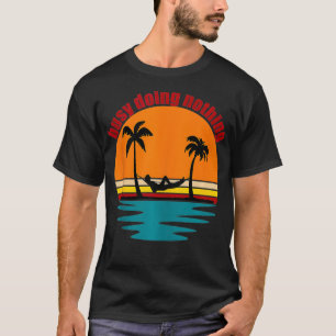 Funny Beach Life Hammock Palm Trees Sun Surf Sand  T-Shirt