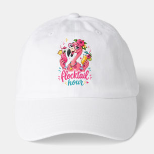 Funny beach pink flamingo hat