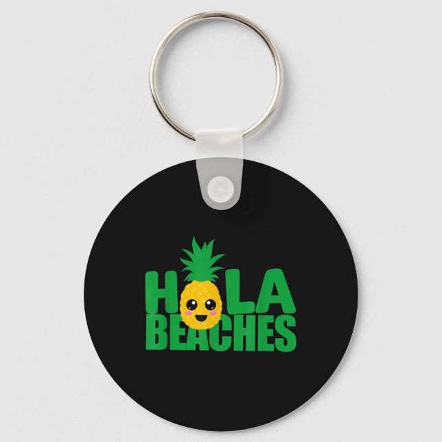 Funny Beach Summer Vacation Pineapple T Cruise Hol Keychain (Front)