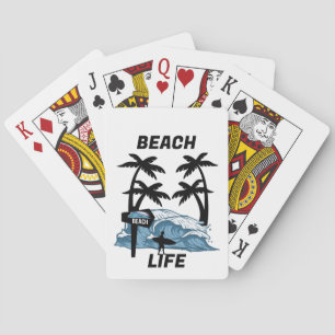 Funny Beach Wave Poker Cards