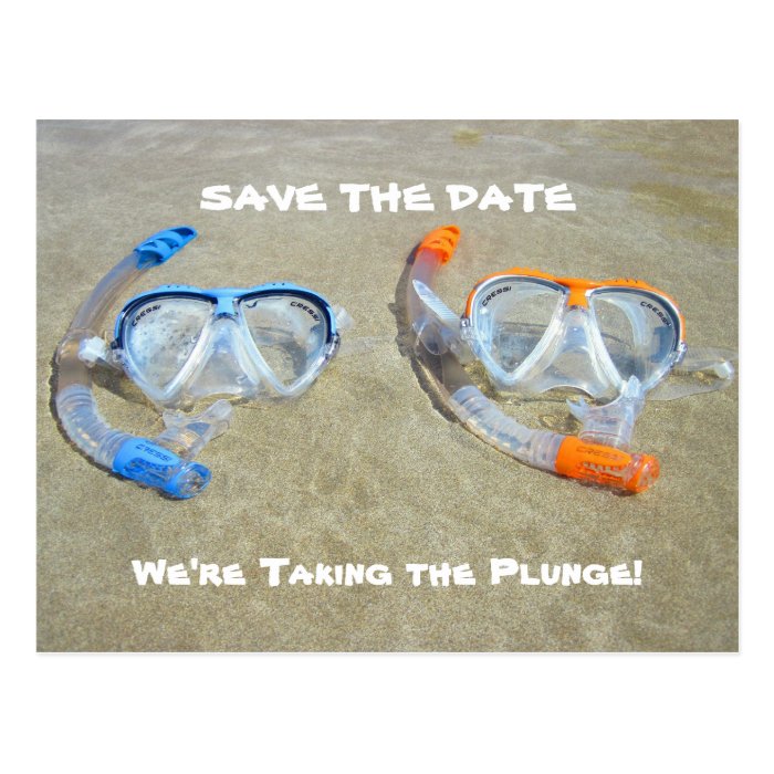 Funny Beach Wedding Save the Date Card Postcard