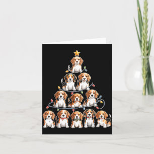 Funny Beagle Christmas Tree Dog Lovers Women Men X Card
