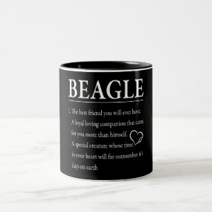 Funny Beagle Definition Two-Tone Coffee Mug
