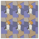Funny Beagle Dog Abstract Art Fabric